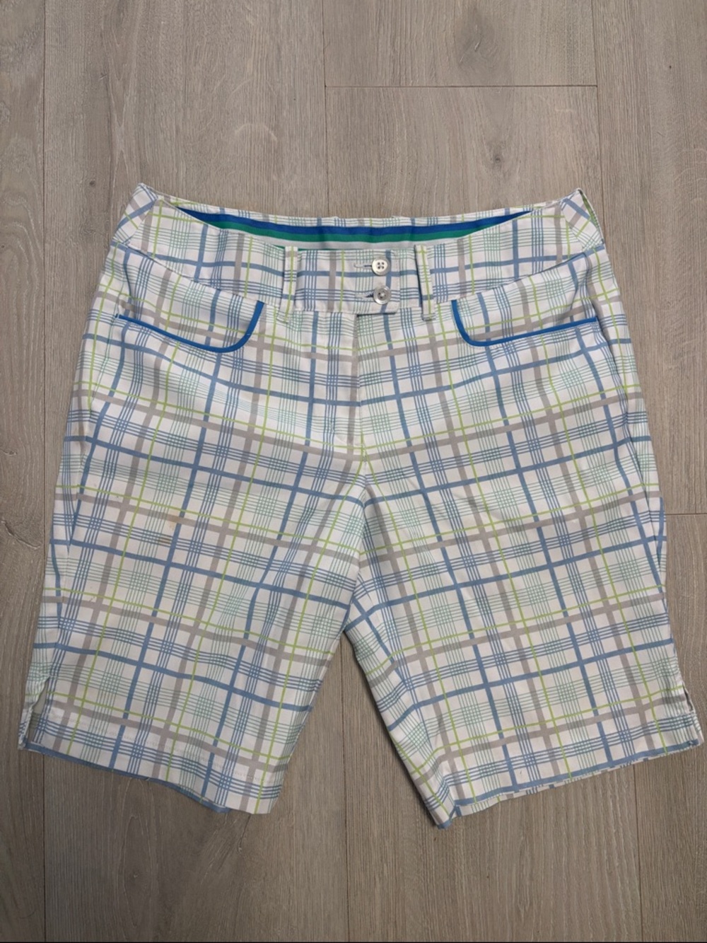 🔥BUNDLESALE Ladies M Callaway Plaid Bermuda Golf Performance Shorts